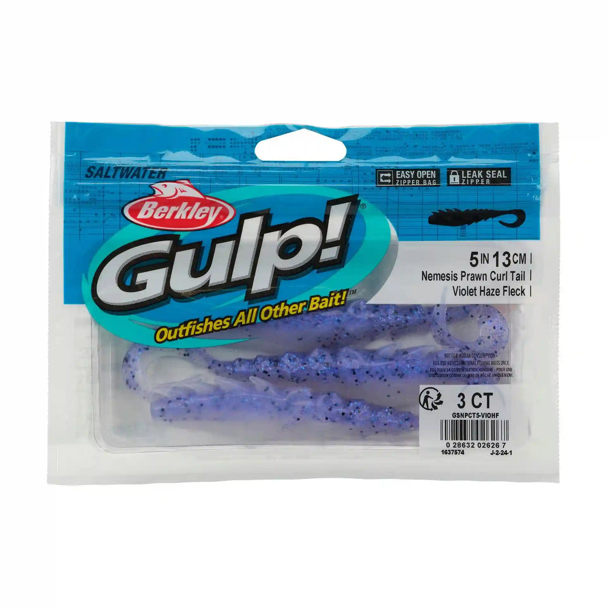 Gulp!® Saltwater Nemesis Prawn Curl Tail